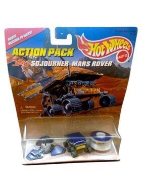1996 Hot Wheels Action Pack JPL SOJOURNER MARS ROVER, Lander, Mars Pathfinder -V